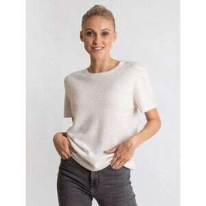 (A2) Cashmere 100%, ONLY AT BLOOMINGDALE'S T-shirt "Fresh"-bone color, Size M.